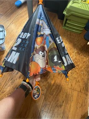 Looney Tunes Kids Black & Blue Character Umbrella